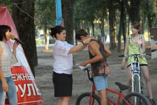 состязания для юных велосипедистов 